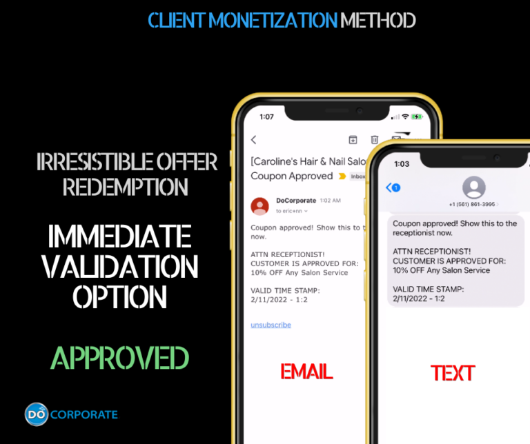 Salon Client Coupon Redemption Approved